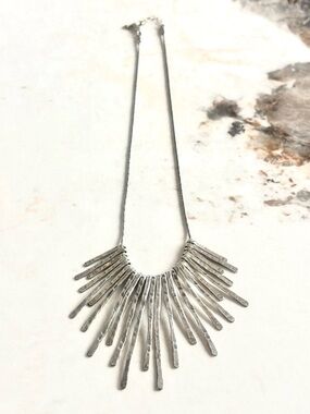 Vintage Sterling Silver Fringe Necklace